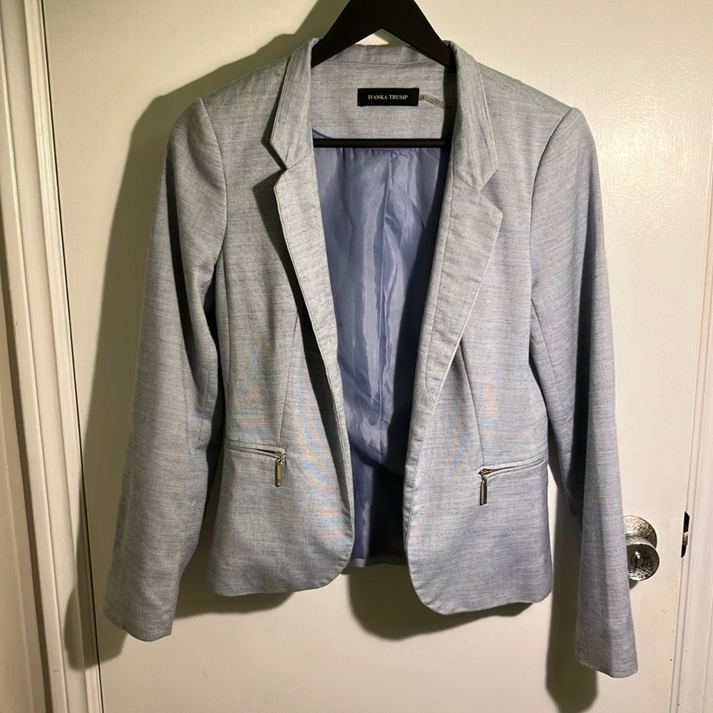 Ivanka Trump Light Blue/Grey Blazer